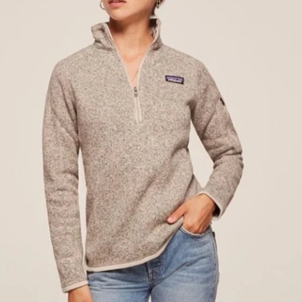 Patagonia | Women's Better Sweater® 1/4-Zip in Pelican - Picture 2 of 4